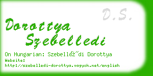 dorottya szebelledi business card